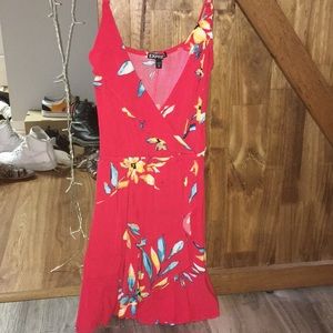 Red Floral Mini Dress